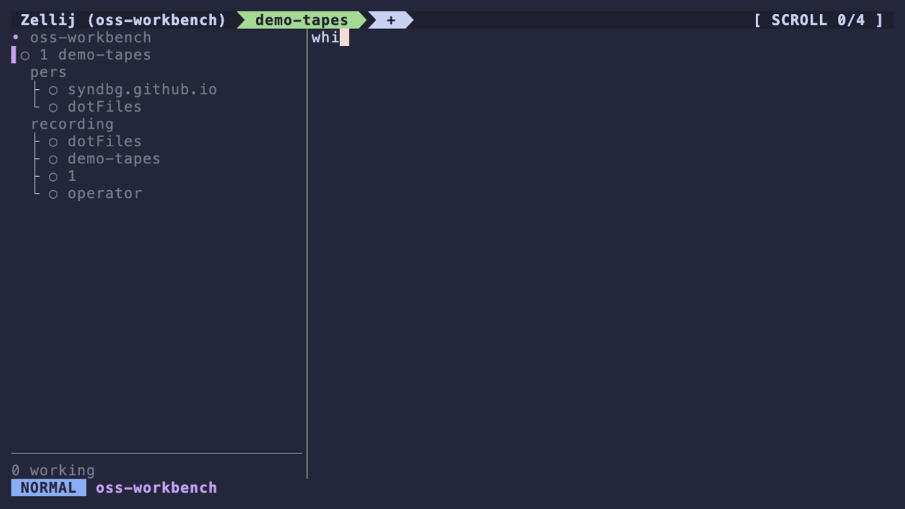 A loop printing the time keeps running while the session is detached and reattached.